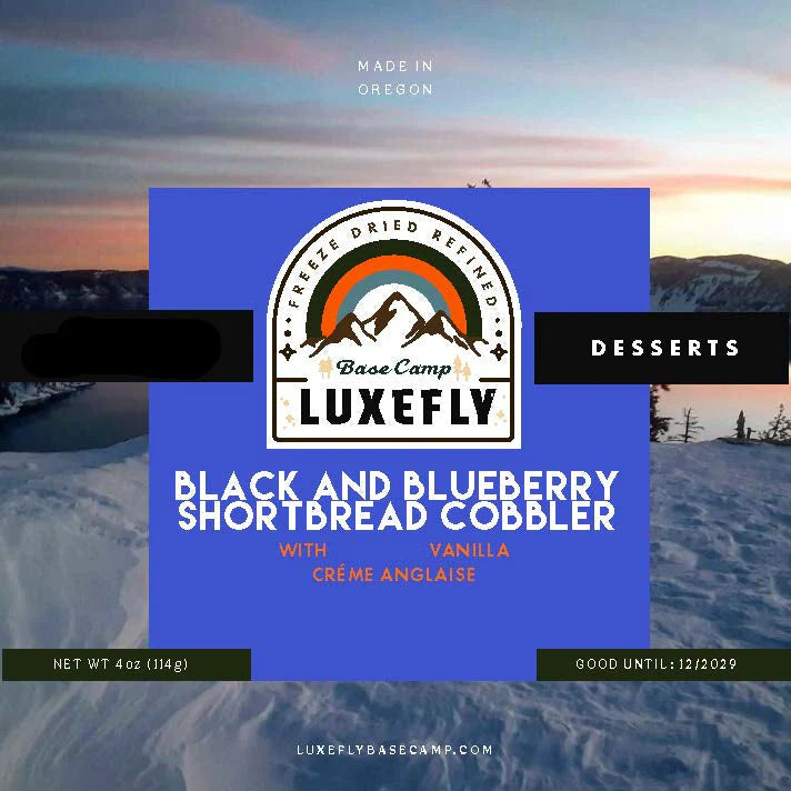 Black and Blueberry Shortbread Cobbler