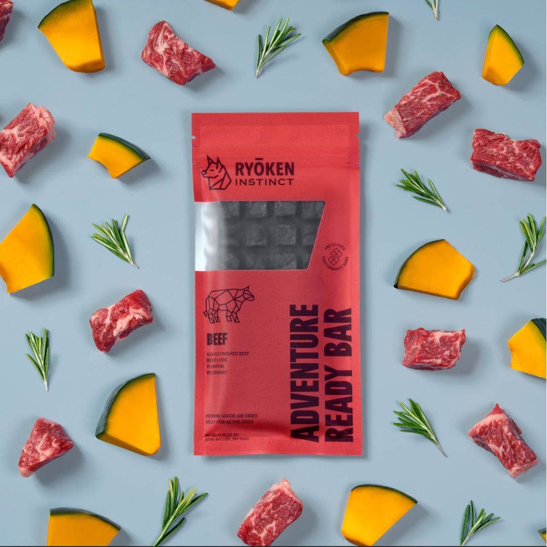 Beef Treat & Snack Bar for Active Dogs - Energy & Recovery