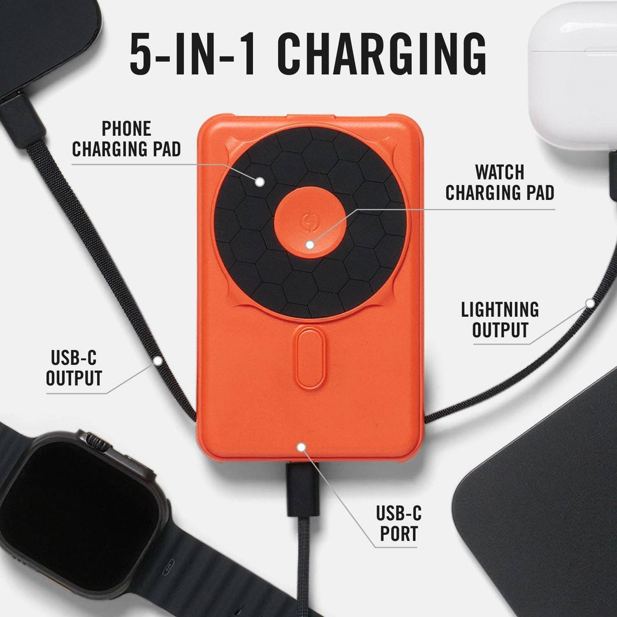 Ridge Power Bank - 10k mAh - Basecamp Orange