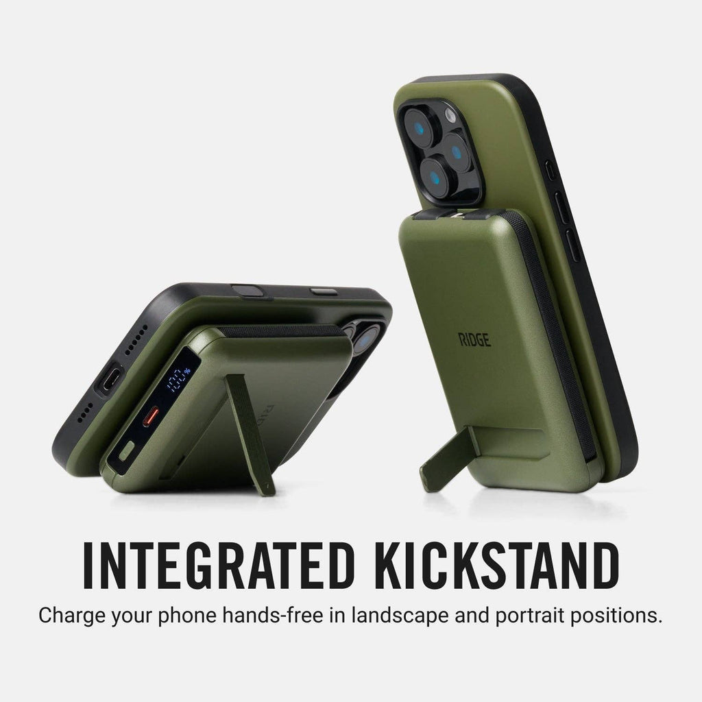Ridge Power Bank - 10k mAh - Matte Olive