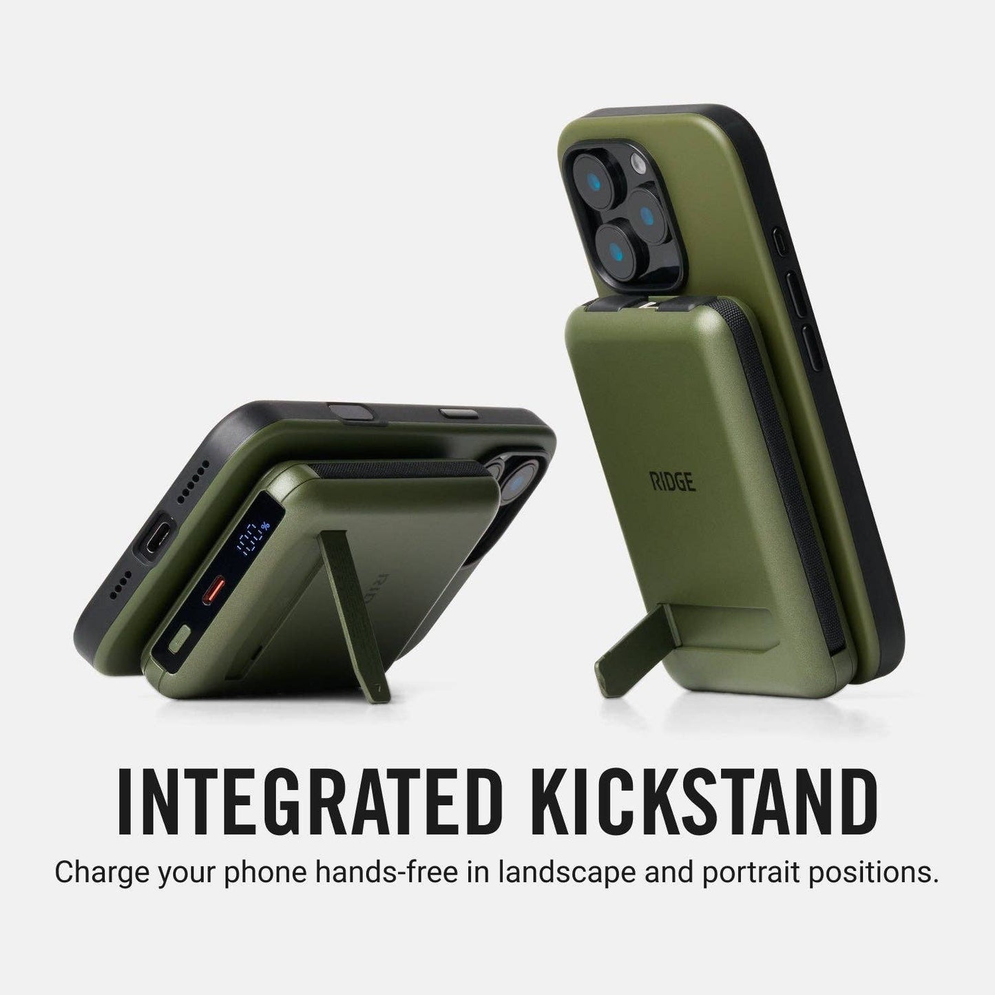 Ridge Power Bank - 10k mAh - Matte Olive