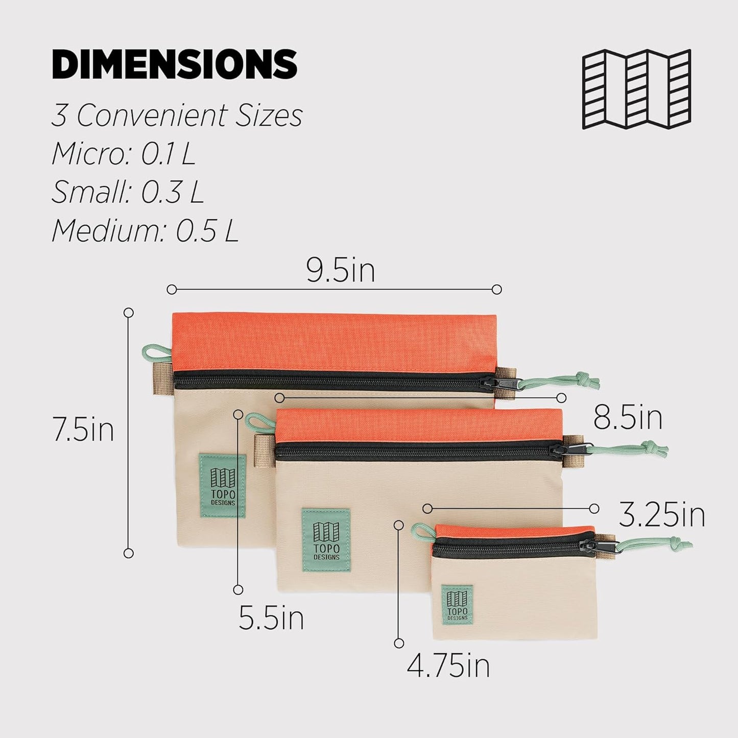 Accessory Bag Bundle - Almond/Emberglow