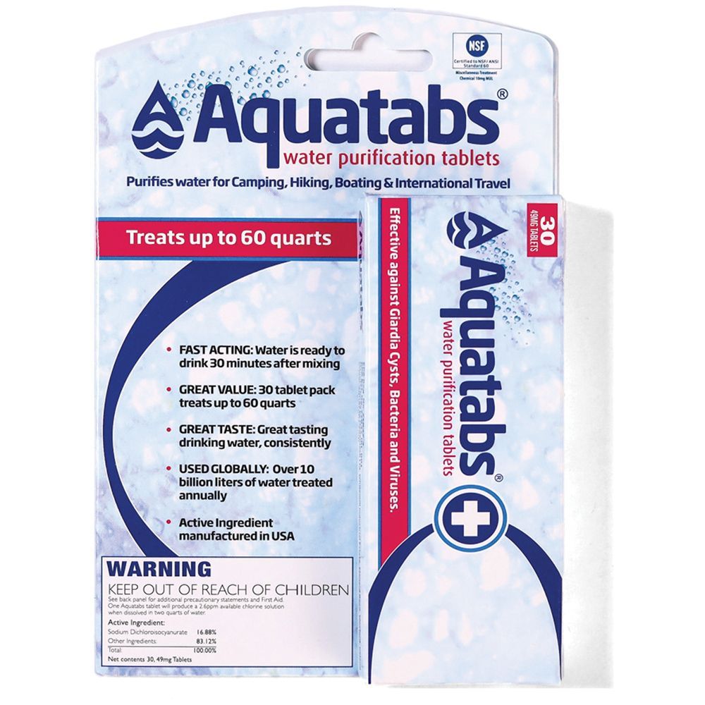 Water Purification Tablets - 30 Count