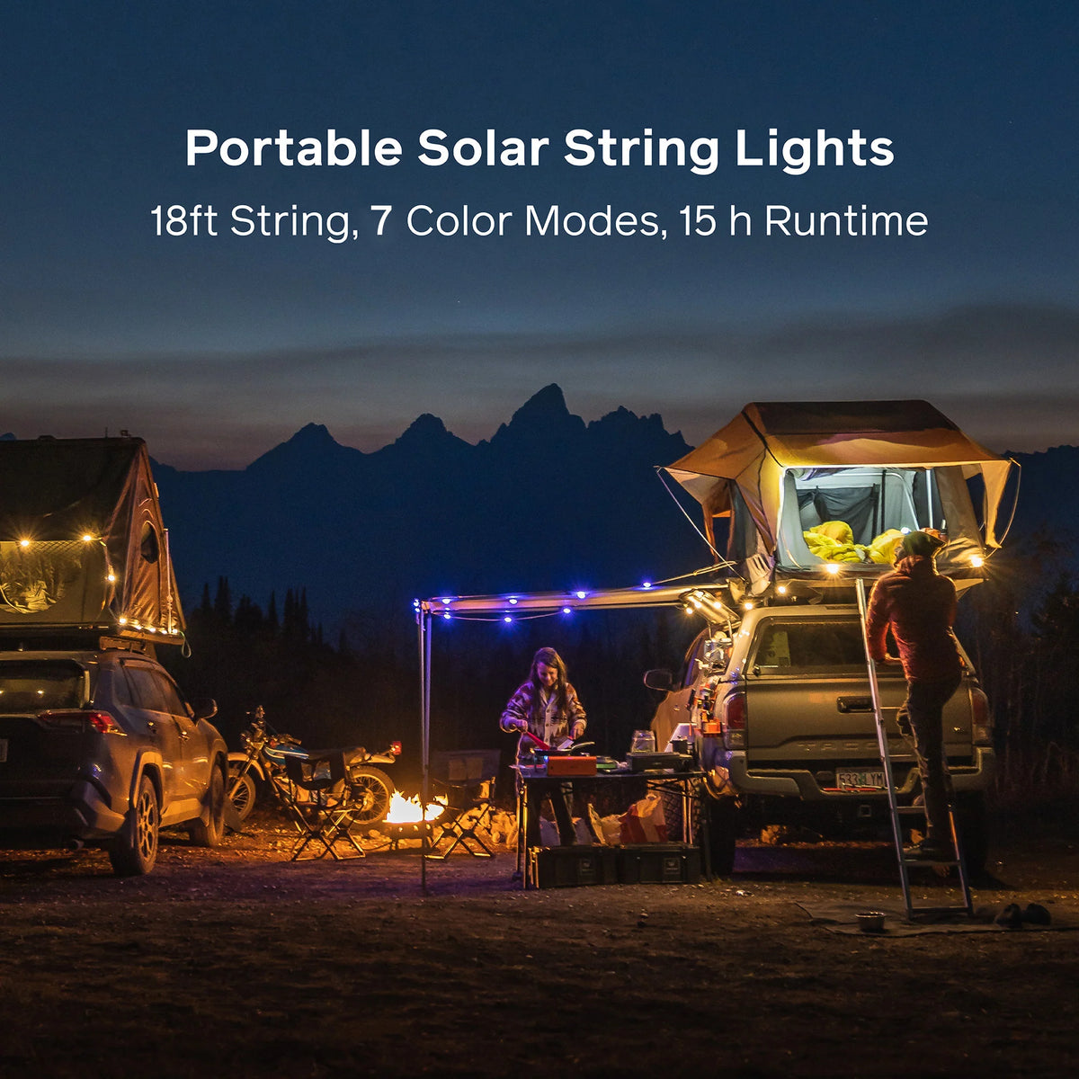 Solar String Lights - 18' Color