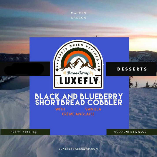 Black and Blueberry Shortbread Cobbler