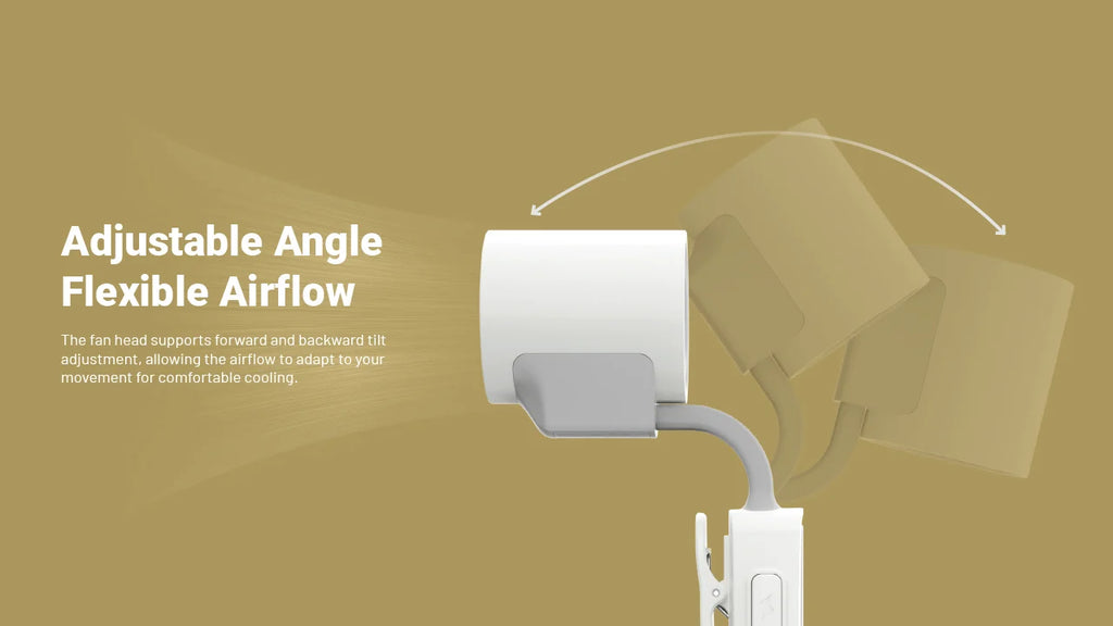 Clip-on Fan - Lightweight, Outdoor (Requires External Power Source)