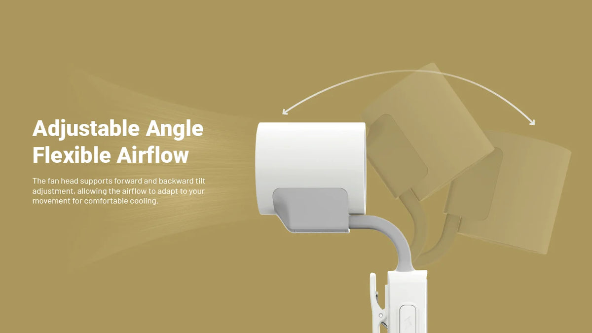 Clip-on Fan - Lightweight, Outdoor (Requires External Power Source)