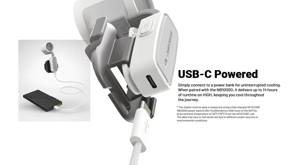Clip-on Fan - Lightweight, Outdoor (Requires External Power Source)
