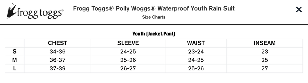 Polly Woggs Kid's Rain Suit - Small