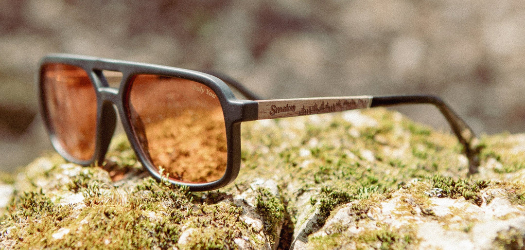 Glacier “Smokey Bear” Sunglasses - Matte Black / HD Plus Polarized Amber
