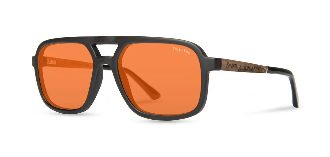 Glacier “Smokey Bear” Sunglasses - Matte Black / HD Plus Polarized Amber
