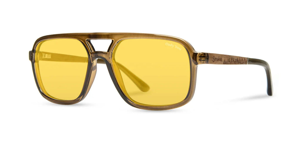 Glacier “Smokey Bear” Sunglasses - Matte Black / HD Plus Polarized Yellow