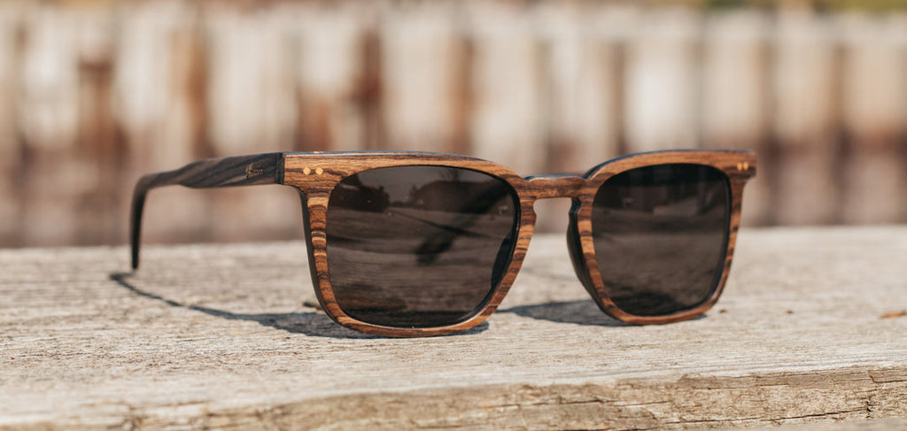 Hamilton Sunglasses - Striped Ebony / Grey Polarized