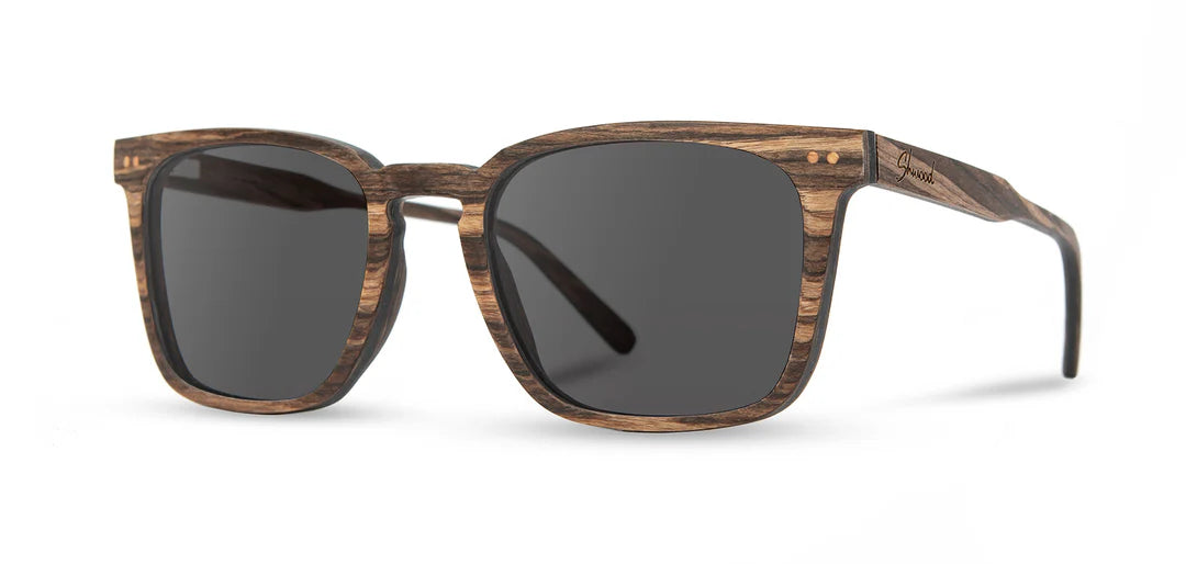 Hamilton Sunglasses - Striped Ebony / Grey Polarized