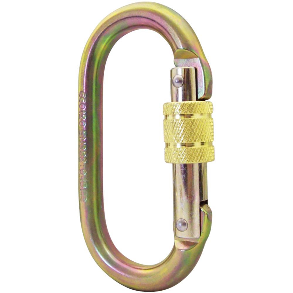 Oval Keylock Steel Carabiner - 25 kN