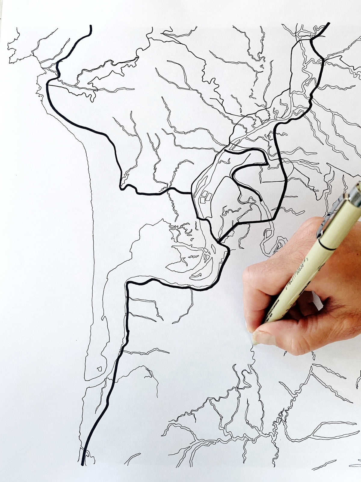 Nehalem Bay Map Print