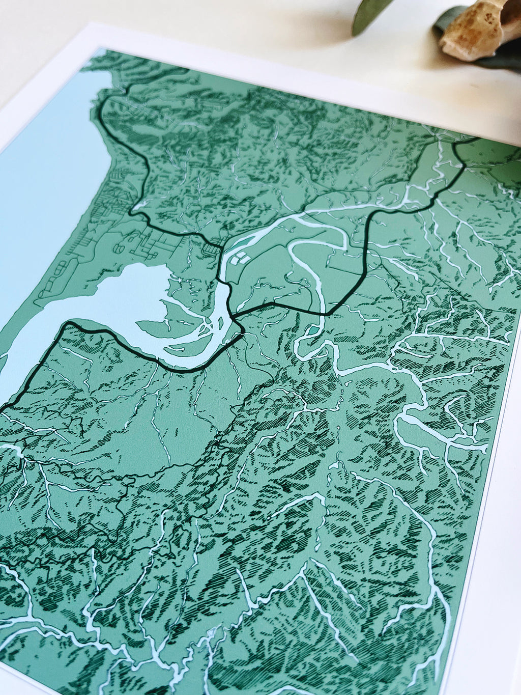 Nehalem Bay Map Print