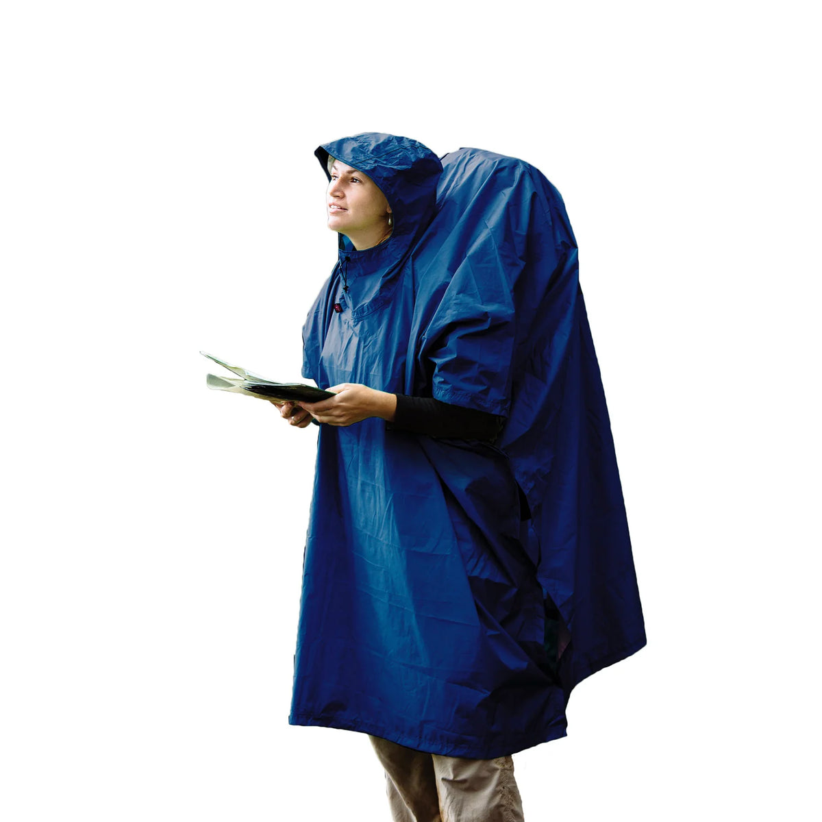 Nylon Tarp Poncho - Blue