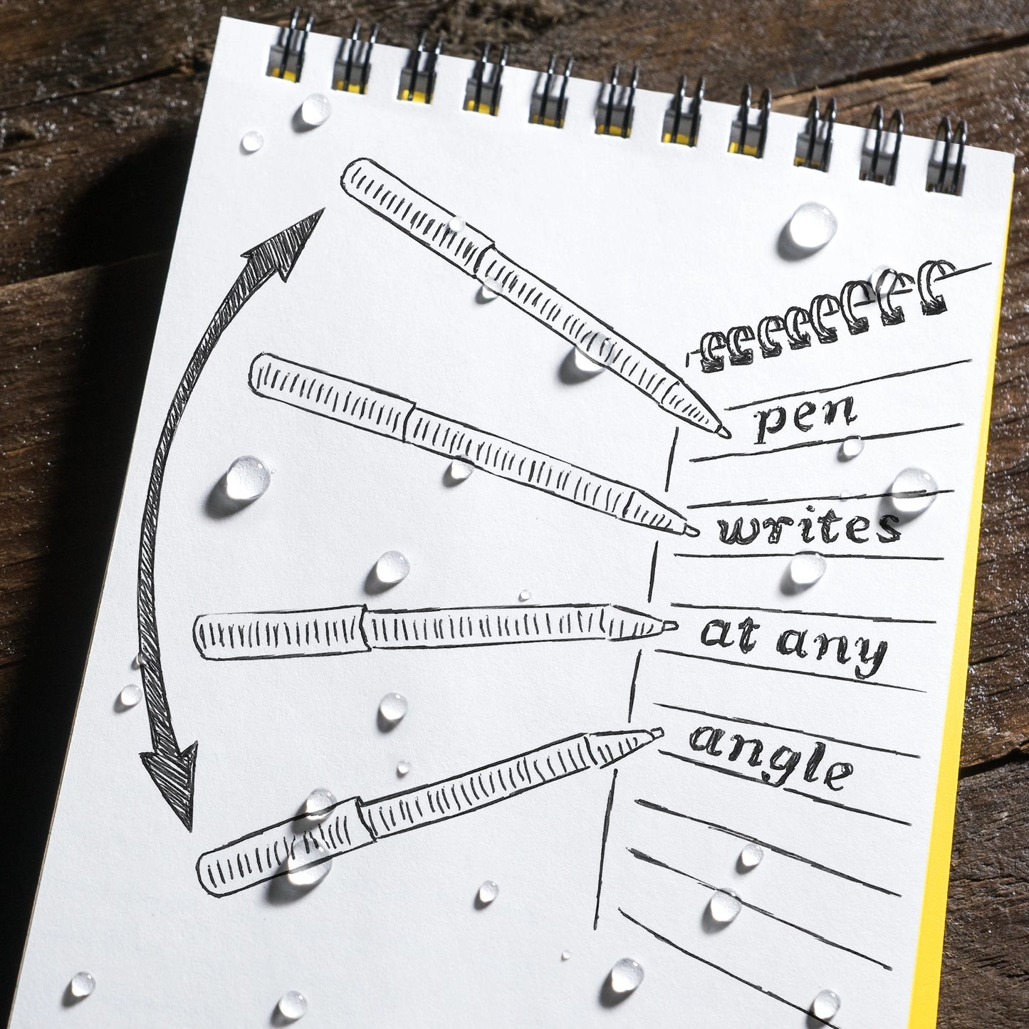 Weatherproof Pocket Pens, Orange, 2 Pack