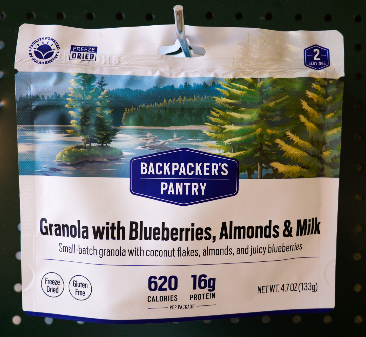 Granola with Blueberries, Almonds & Milk