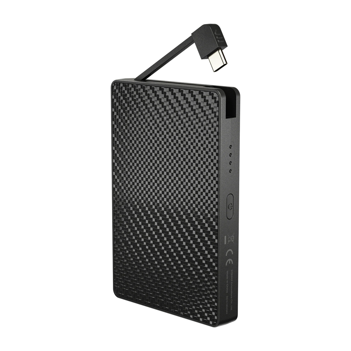 Pocket 10,000mAh USB-C Power Bank with Built-In Cable