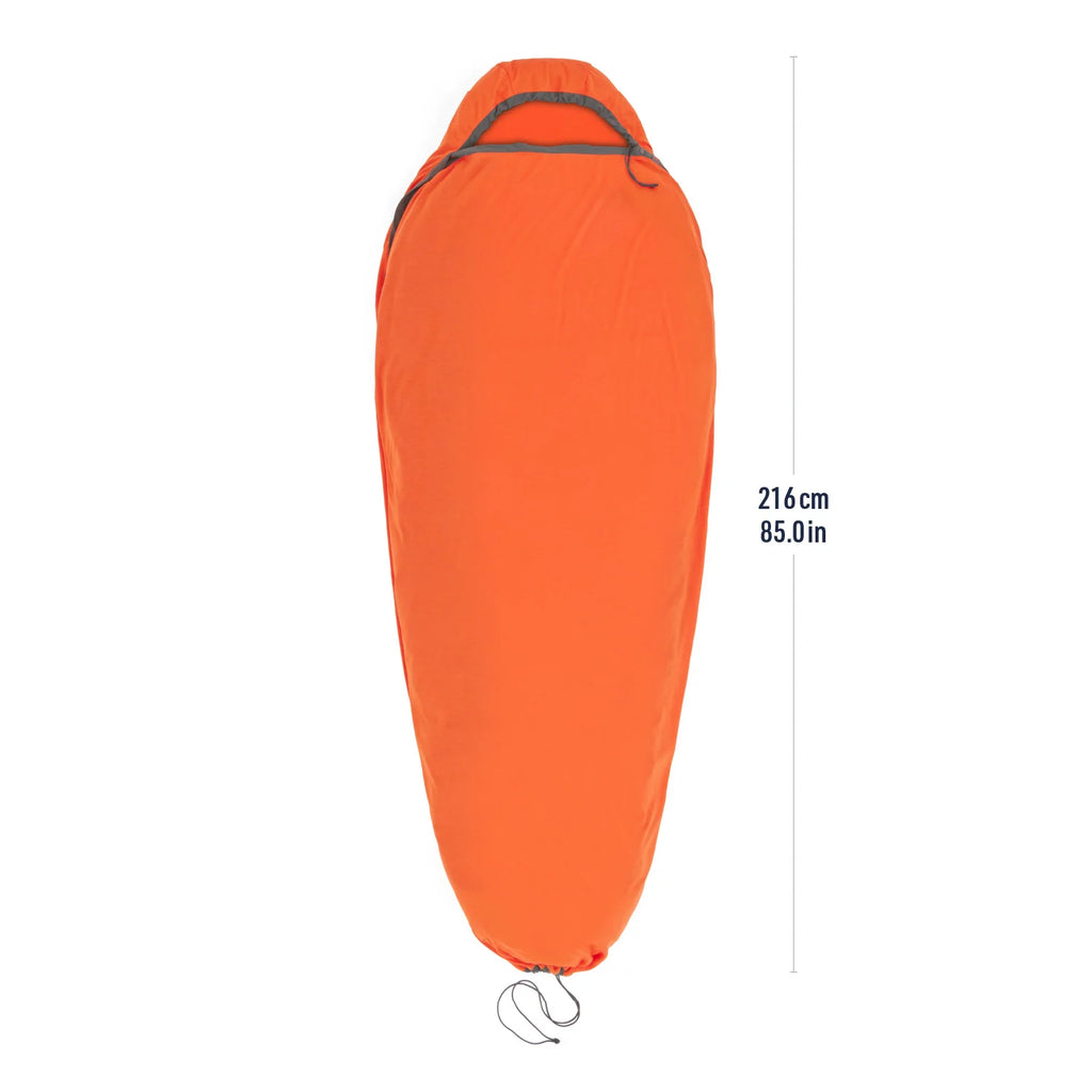 Reactor Extreme Sleeping Bag Liner - Standard Mummy with Drawcord