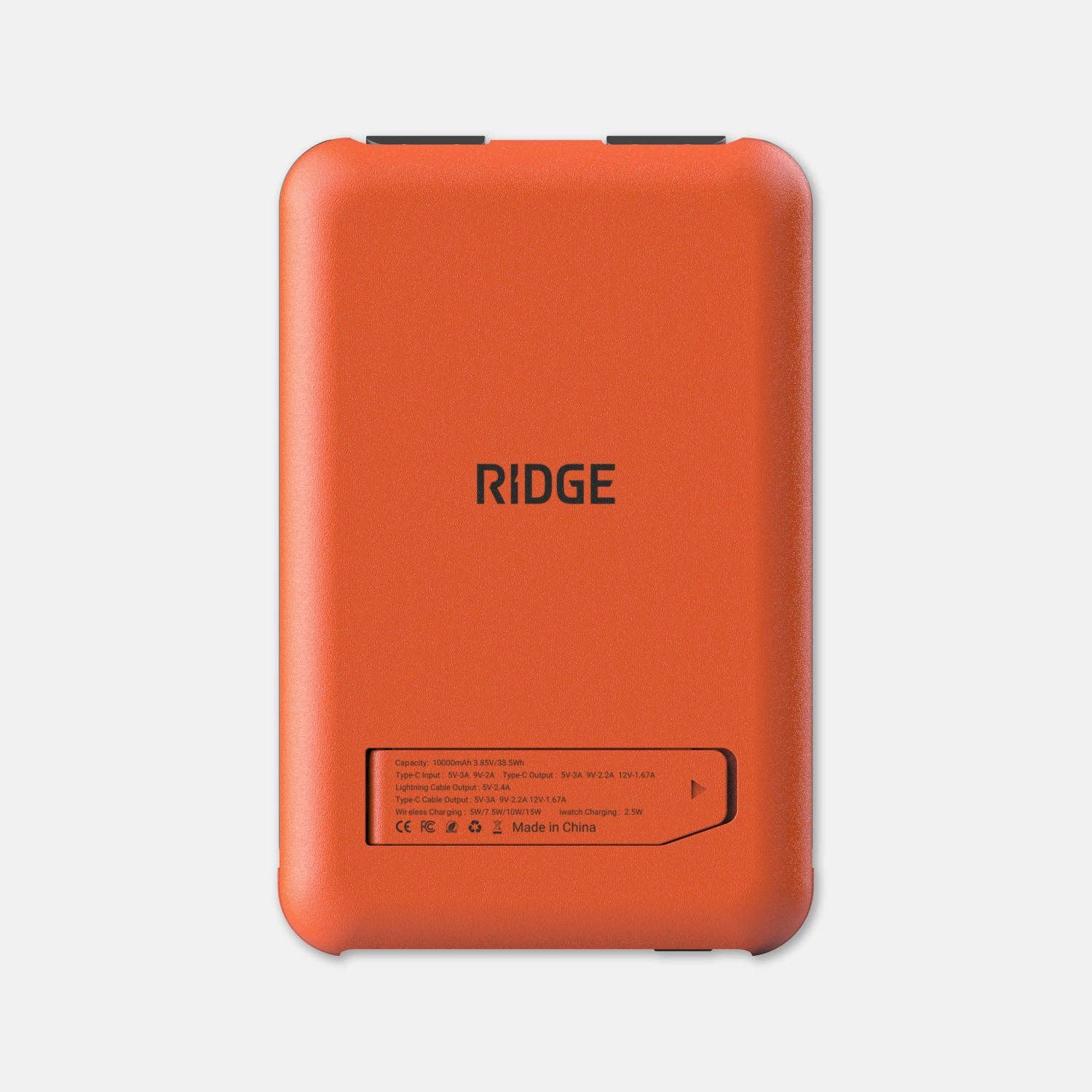 Ridge Power Bank - 10k mAh - Basecamp Orange