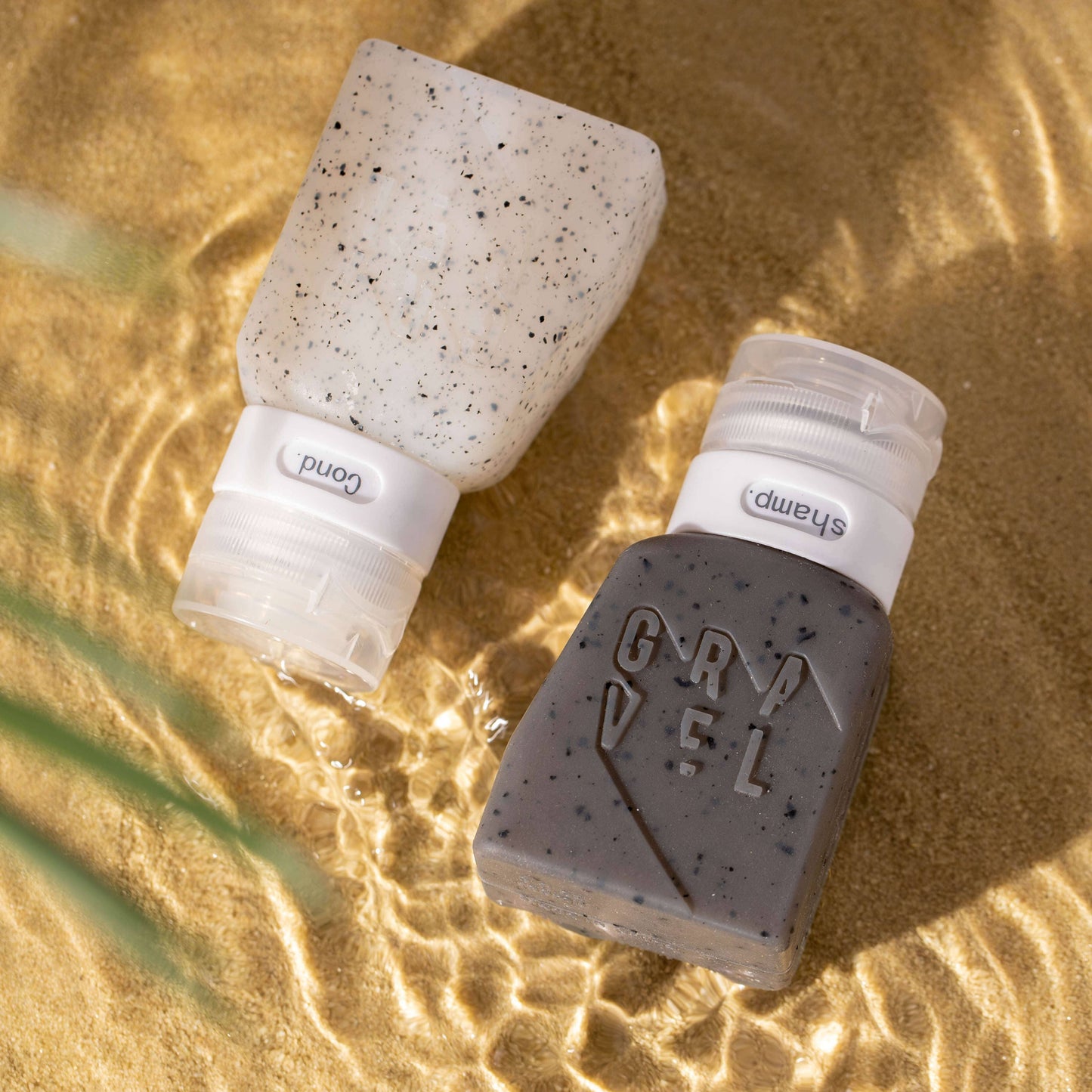 Travel Bottles - 3oz (89 ml), Gray & Clear, Two Pack