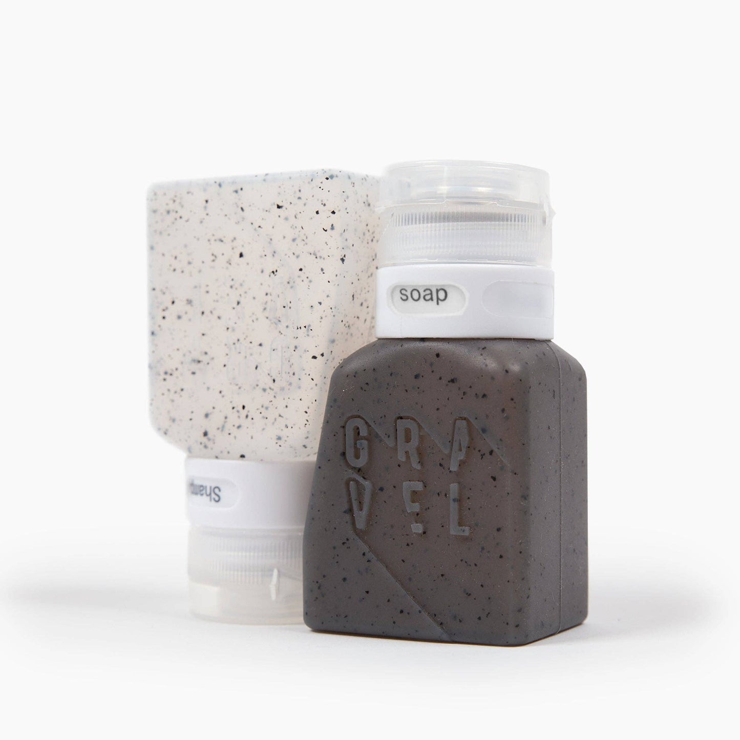 Travel Bottles - 3oz (89 ml), Gray & Clear, Two Pack
